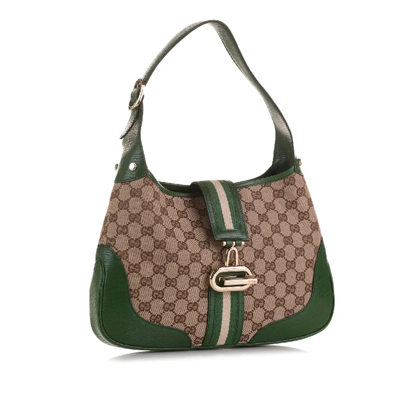 Gucci Marmont bags for women with gold - toned hardwareGucci GG Canvas Junco Shoulder Bag (SHG-m2iTs8)