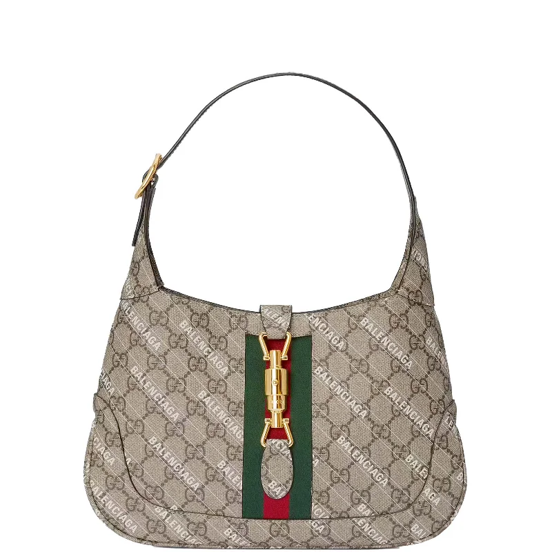 Ladies Gucci shoulder bags with a single - handle designGucci x Balenciaga GG The Hacker Project Small Jackie 1961 Bag