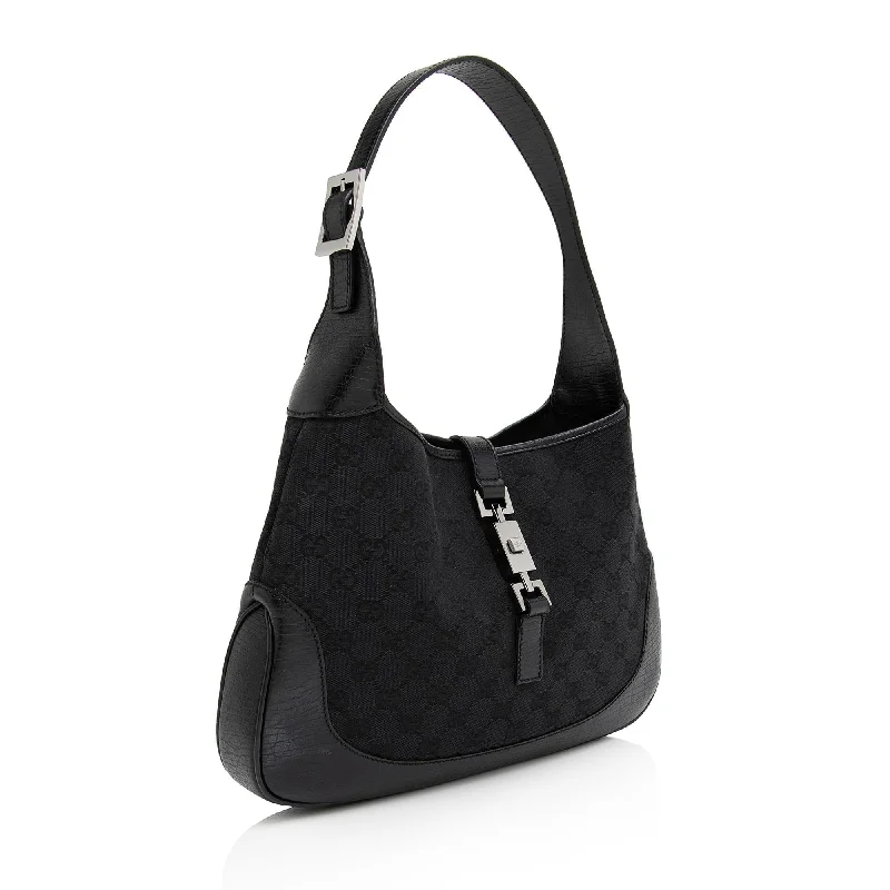 Gucci backpacks for women with a hidden back pocketGucci GG Canvas Jackie Hobo (SHF-09jnSd)