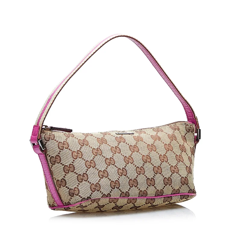 Gucci Dionysus bags for women with tiger - head claspsGucci GG Canvas Web Boat Baguette (SHG-O1BGQv)