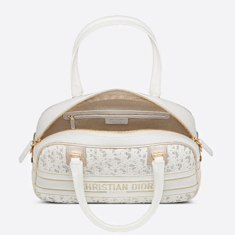 Christian Dior crossbody bags with a front - flap pocket for easy accessMEDIUM DIOR VIBE CLASSIC BOWLING BAG