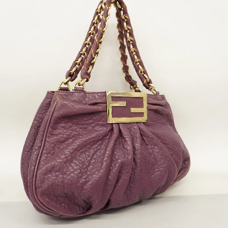 Fendi Baguette bags in a limited - edition colorway for a rare and exclusive lookFENDI  Tote Bag Women's Leather Tote Bag Purple