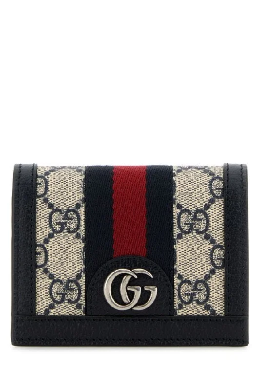 Gucci tote bags for women with a double - handle designGucci Woman Printed Supreme Gg Fabric Ophidia Wallet