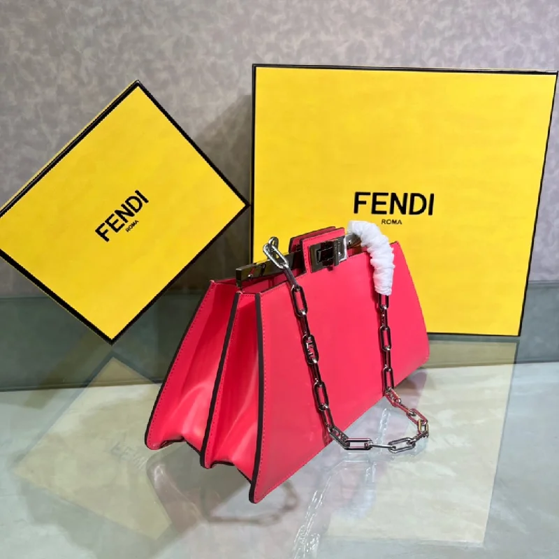 Ladies Fendi Peekaboo bags with a hand - stitched leather handle for artisanal charmWF -  Fendi Bag - 048