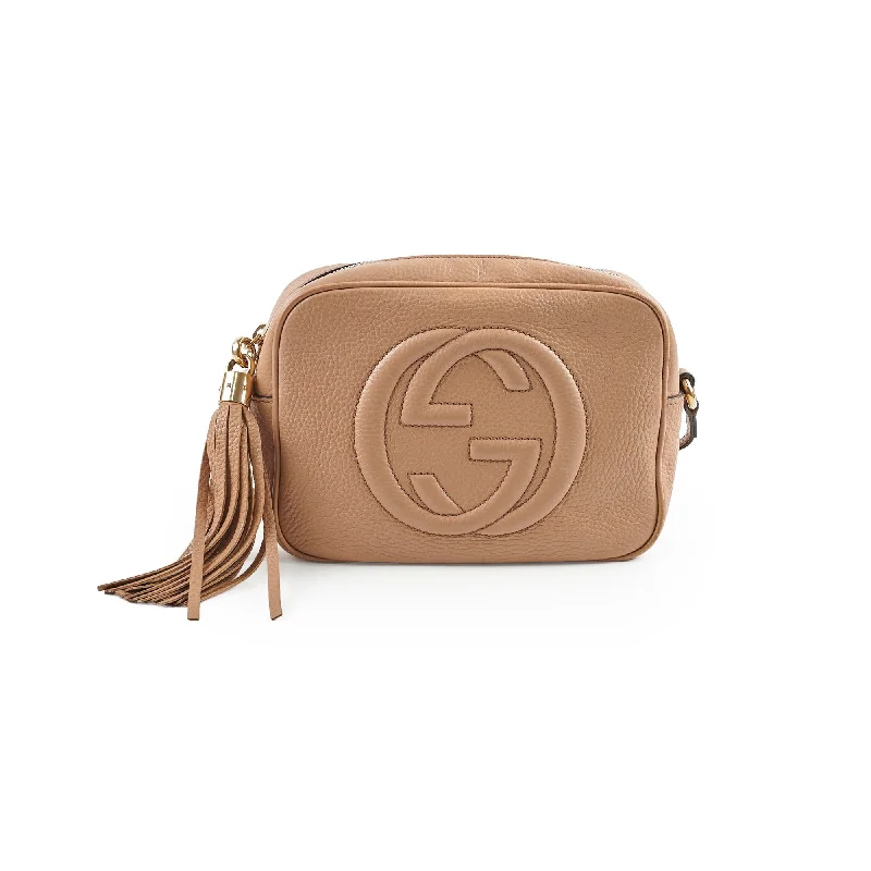 Gucci Marmont bags for women with a contrast - colored interiorGucci Soho Disco Beige Crossbody Bag