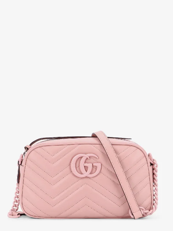 Women Gucci Sylvie bags with a monogram - embossed leatherGucci Woman Gucci Woman Pink Shoulder Bags