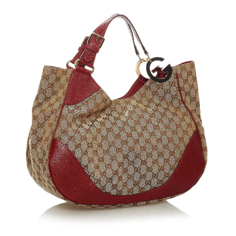 Medium - sized Women Gucci handbags for everyday useGucci GG Canvas Charlotte Shoulder Bag (28683)