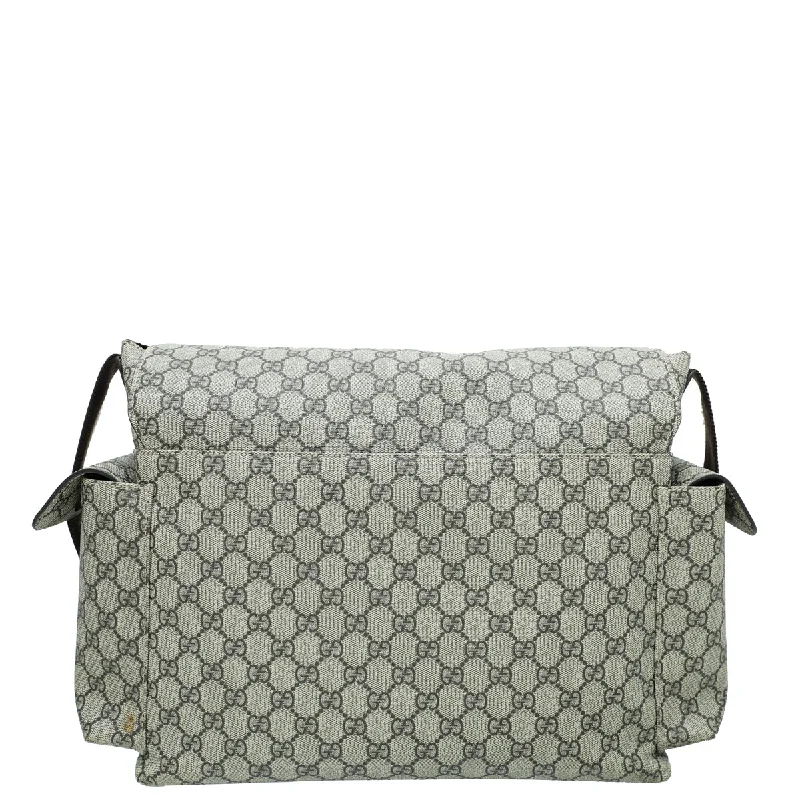 Ladies Gucci Dionysus bags with a chain - link shoulder strapGucci Ebony GG Supreme Baby Changing Bag