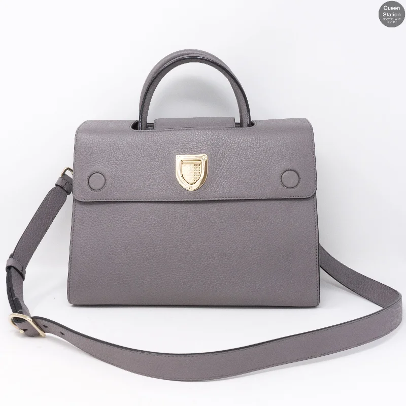 Christian Dior bags with a zip - top closure and multiple compartmentsDiorever Grey Leather