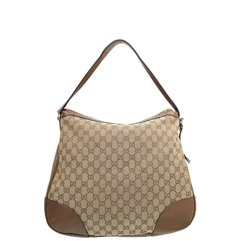 Gucci tote bags for women with a printed Gucci logoGucci Bicolor GG Bree Hobo Bag