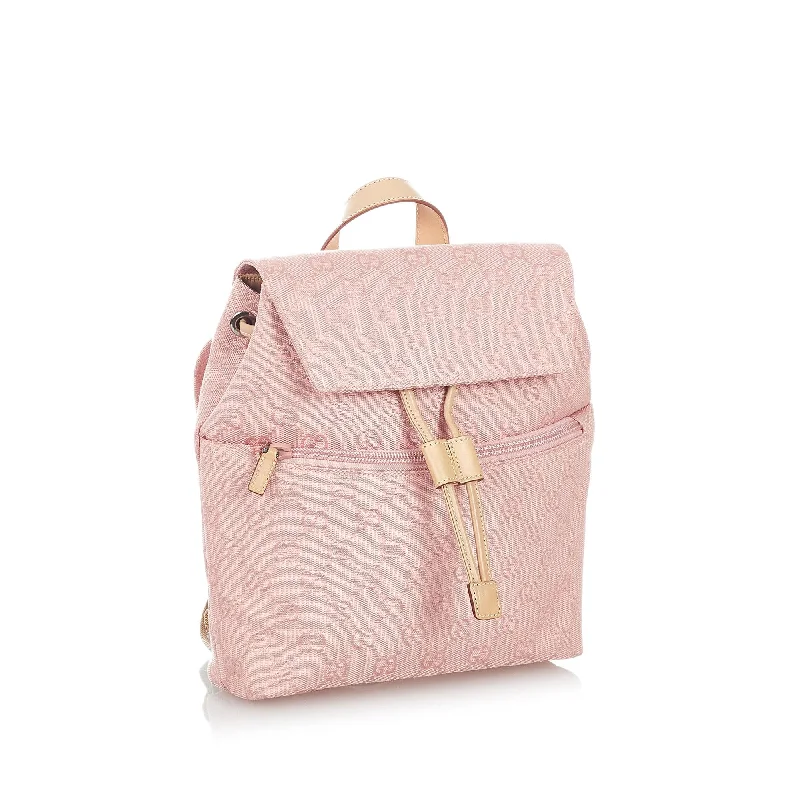 Women Gucci Sylvie bags with a crystal - embellished web stripeGucci GG Canvas Backpack (27006)