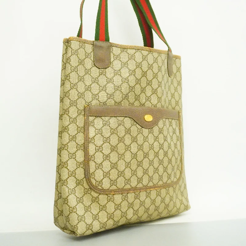 Gucci handbags for women with a patent - leather finishGUCCIAuth  Sherry Line Tote Bag 39 02 003 Women's GG Supreme Beige