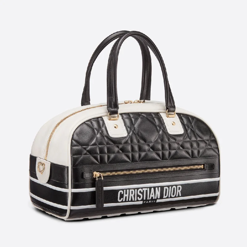 Christian Dior handbags with a back - pocket for quick storageMEDIUM DIOR VIBE ZIP BOWLING BAG