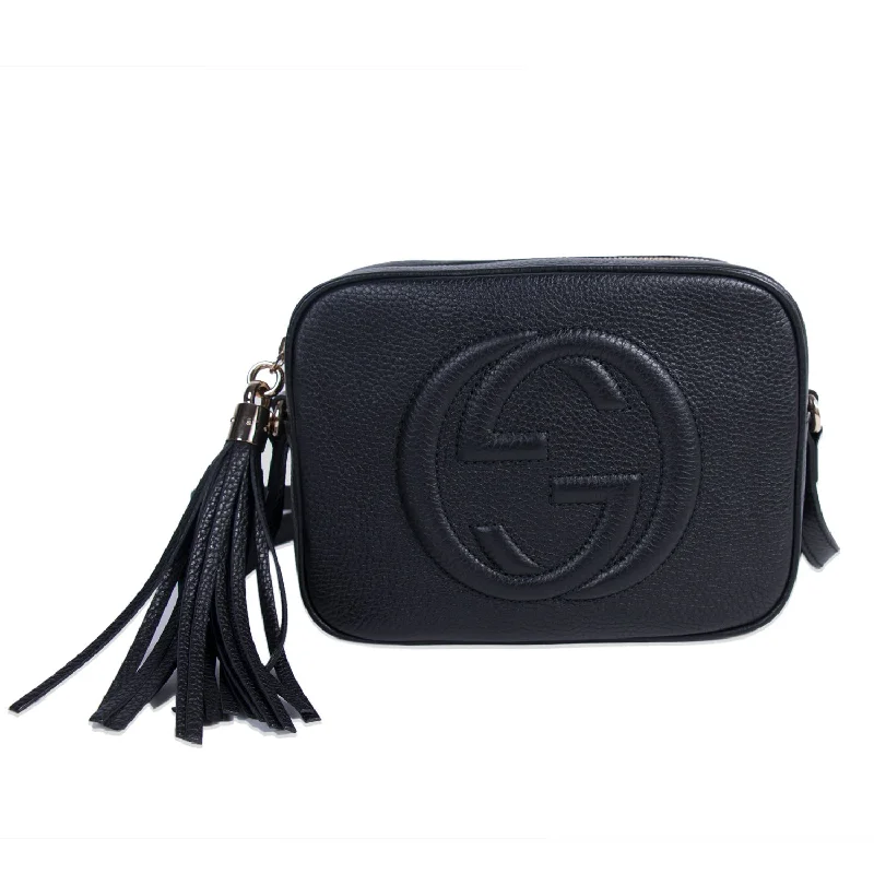 Women Gucci bags with interlocking G hardware for a classic lookGucci Soho Small Leather Disco Bag