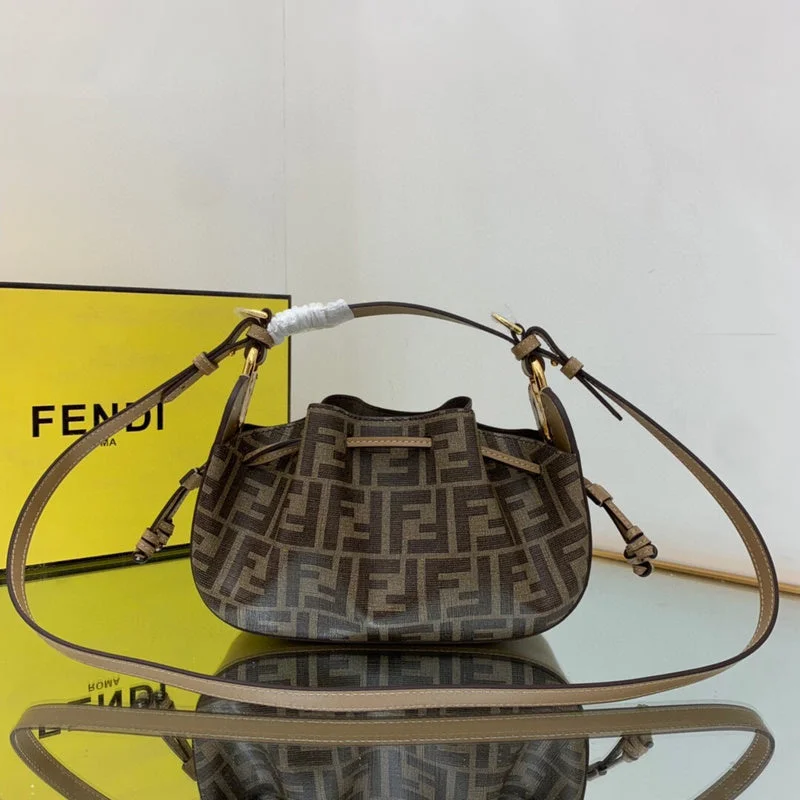 Medium - sized Fendi shoulder bags in rich, deep colors like burgundy for a sophisticated appearanceBC - FENDI BAGS - 047