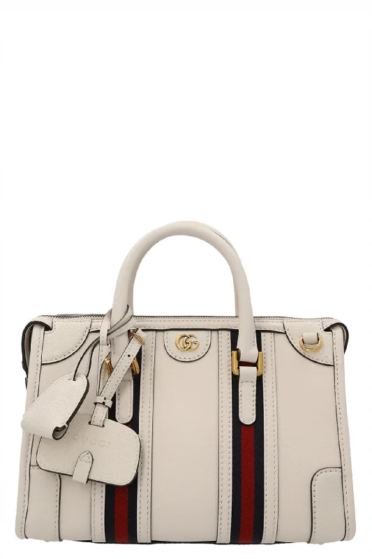 Women Gucci Sylvie bags featuring the signature web stripeGucci Women 'Double G' Small Handbag