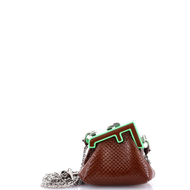 Ladies Fendi shoulder bags with a hidden magnetic pocket for discreet storageFirst Bag Karung and Enamel Pico