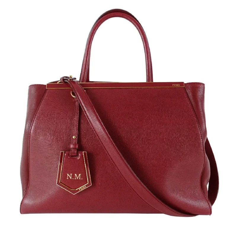 Ladies Fendi Peekaboo bags with a back - pocket organizer for better organization2Jours Medium Calfskin Leather Bag