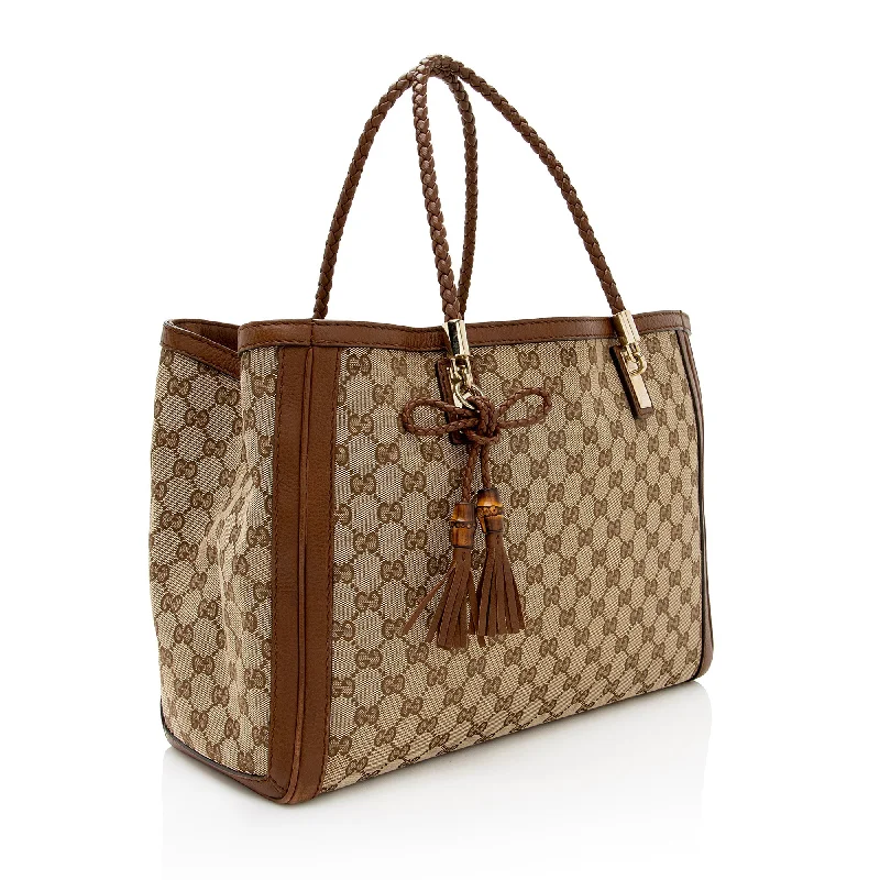 Ladies Gucci Dionysus bags with a chain - link shoulder strapGucci GG Canvas Bella Medium Tote (22813)