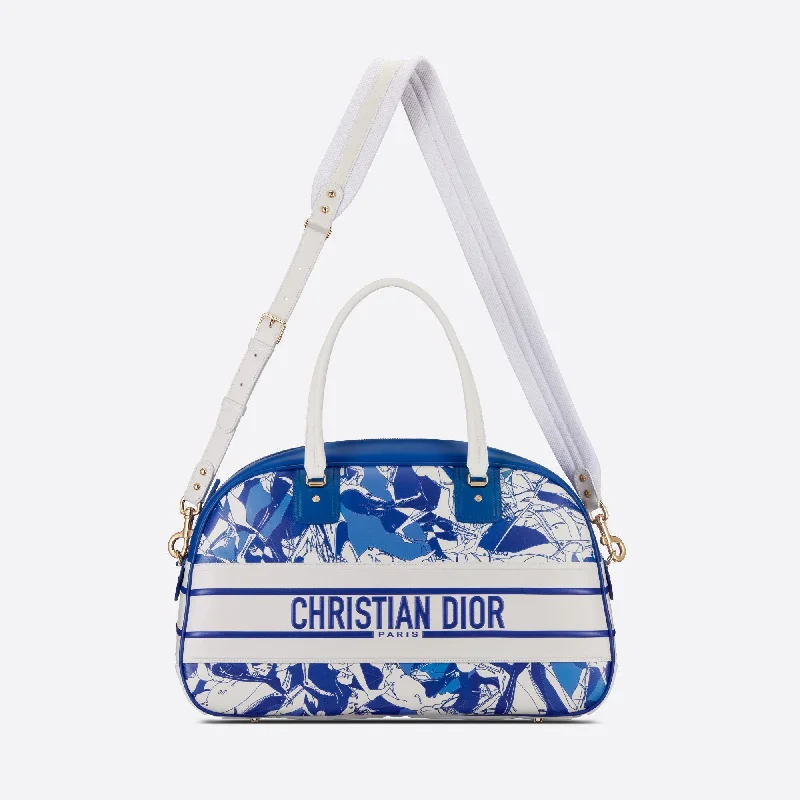 Luxury Christian Dior crossbody bags with a chain - link strapLARGE DIOR VIBE CLASSIC BOWLING BAG