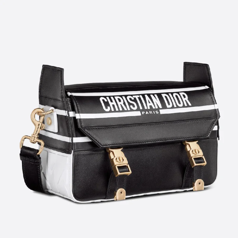 Christian Dior tote bags with a printed Dior logo on the frontSMALL DIORCAMP BAG