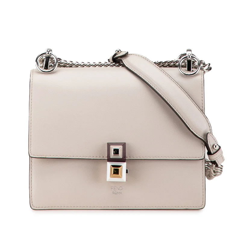 Fendi tote bags with a self - cleaning interior lining for easy maintenanceBeige Fendi Small Leather Kan I Crossbody