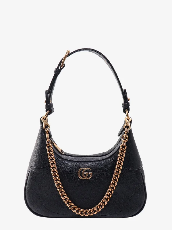 Women Gucci Sylvie bags featuring the signature web stripeGucci Woman Gucci Woman Black Shoulder Bags