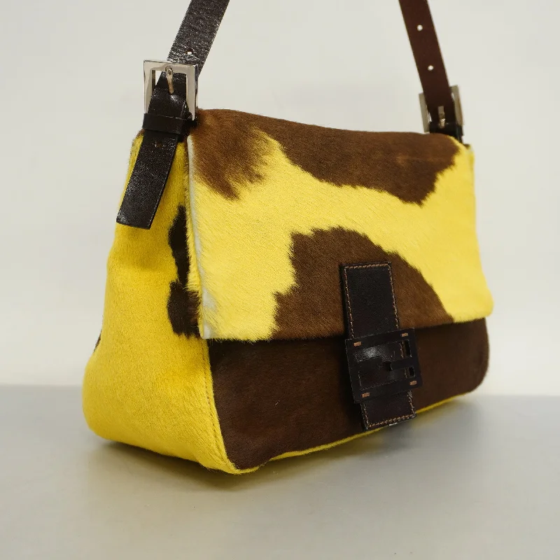 Fendi backpacks with a padded laptop sleeve for travel and work - related useFENDI  Mamma Bucket Harako Women's Leather Handbag Brown,Yellow