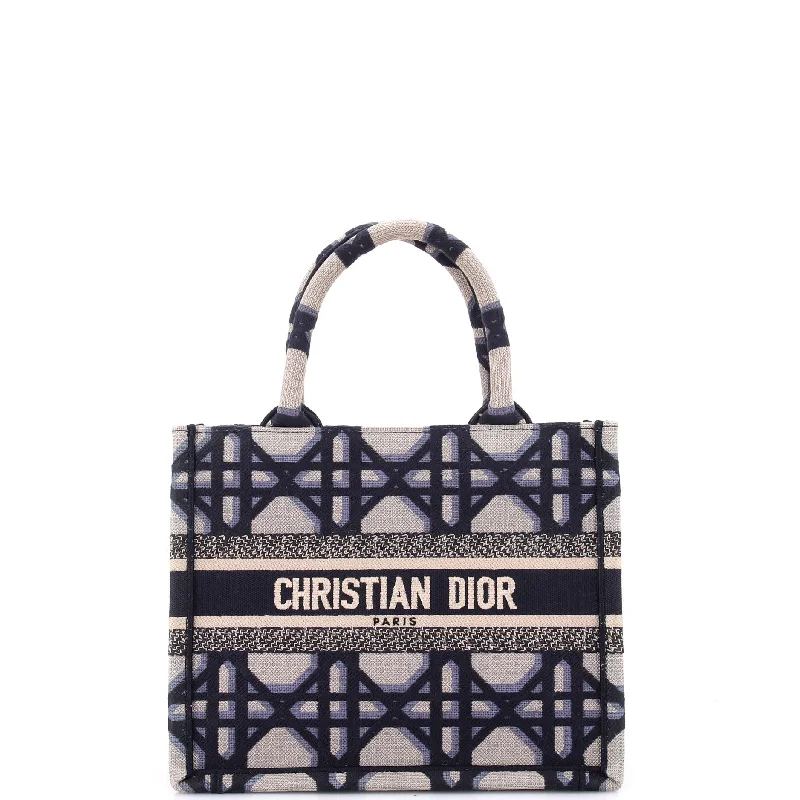 Stylish Christian Dior shoulder bags with a tassel - adorned zipperBook Tote Macrocannage Canvas Small