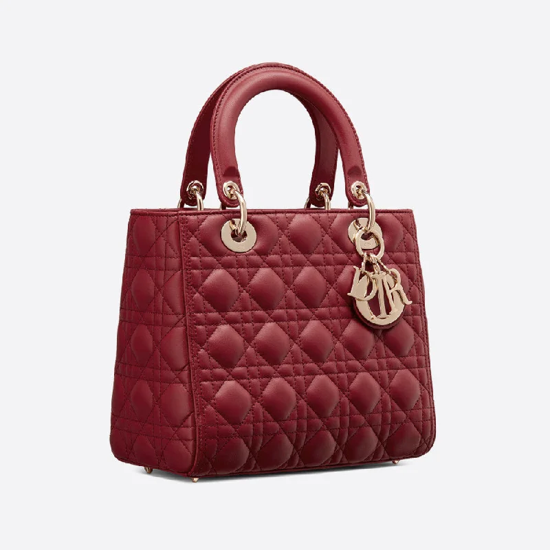 High - fashion Christian Dior bags with a geometric patternMEDIUM LADY DIOR BAG