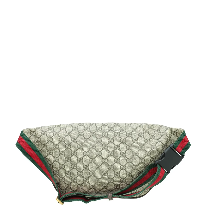 Women Gucci backpacks with a luxurious leather finishGucci Ebony Multicolor GG Supreme Courier Belt Bag