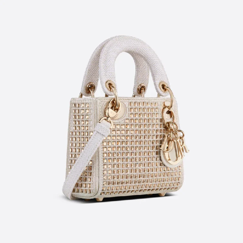 High - fashion Christian Dior bags with a geometric patternMICRO LADY DIOR BAG