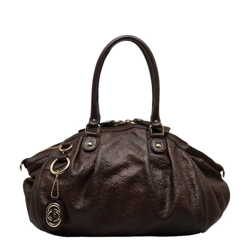 Gucci backpacks for women with a multi - pocket designGUCCIsima Sookie Handbag Shoulder Bag 2WAY 223974 Brown Leather Ladies