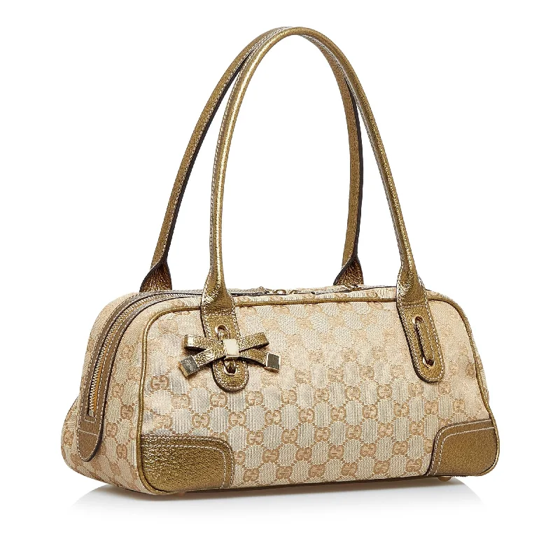 Women Gucci crossbody bags with a woven leather strapGucci GG Canvas Princy Shoulder Bag (SHG-BFVHDN)