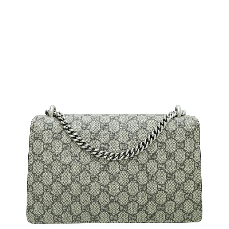 Women Gucci crossbody bags with a woven leather strapGucci Bicolor GG Supreme Dionysus Small Bag