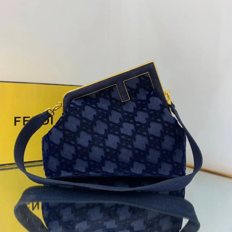 Fendi tote bags with a hand - painted FF pattern for an artisanal and one - of - a - kind touchBC - FENDI BAGS - 042