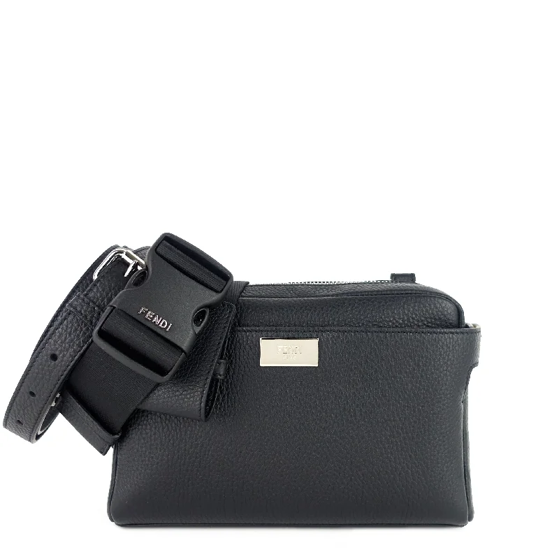 Fendi bags with a magnetic - closure card holder inside for easy access to cardsCrossbody/Belt Leather Bag