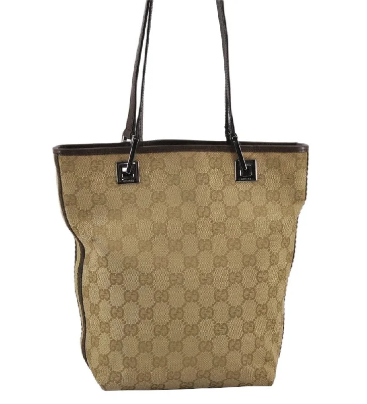 Gucci Dionysus bags for women with tiger - head claspsAuthentic GUCCI Sherry Line Tote Bag Purse GG Canvas Leather 31244 Beige 9259J