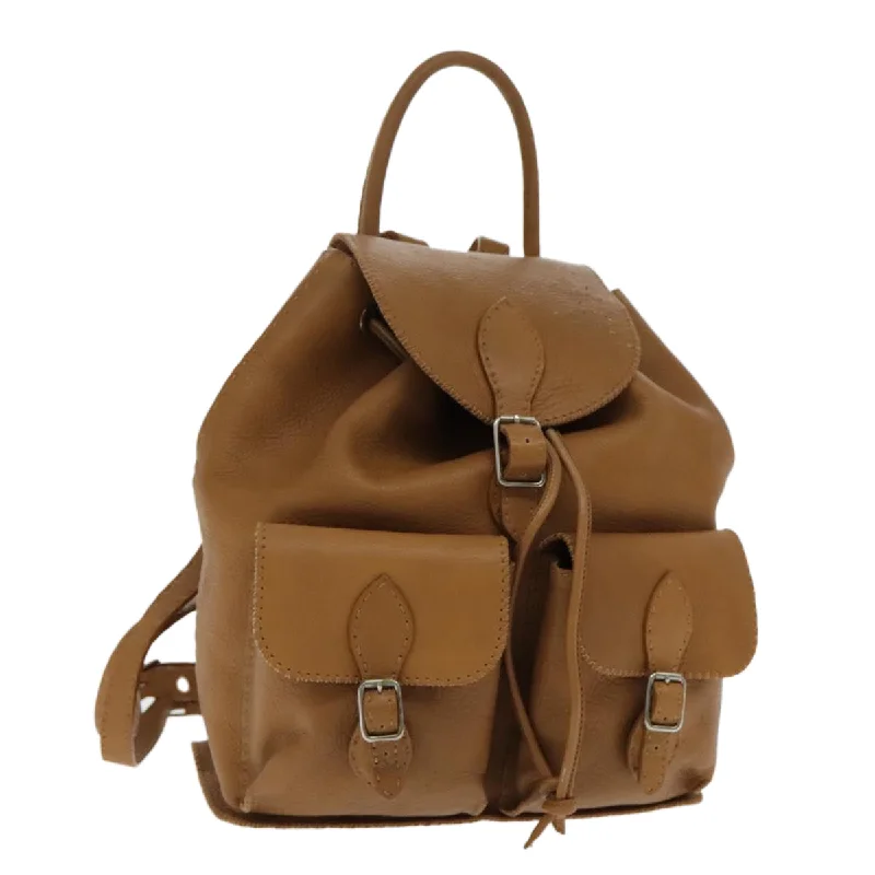 Ladies Fendi shoulder bags with a detachable phone stand for hands - free viewingFENDI Backpack Leather Gold Brown  94235