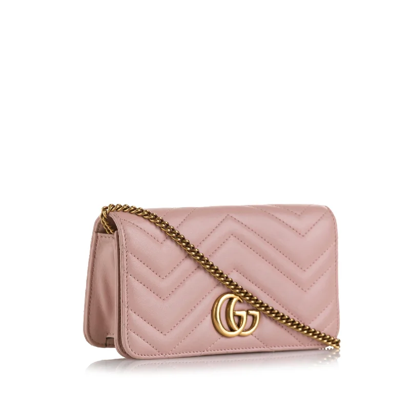 Gucci handbags for women with a beaded trimGucci GG Marmont Chain Flap Bag (SHG-7yduIS)