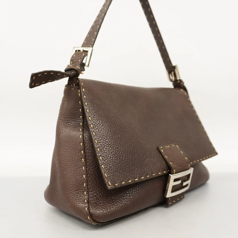 Fendi backpacks with a sleek, modern design and a matte finishFENDI  Selleria Mamma Bucket Women's Leather Handbag Brown