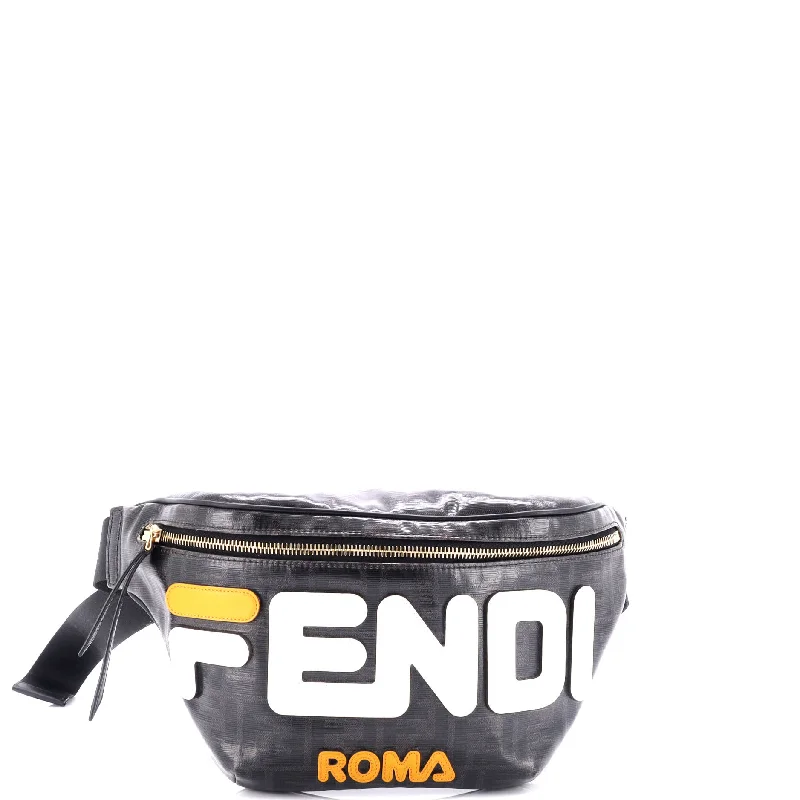 Fendi bags with a detachable mobile phone holder for on - the - go connectivityMania Logo Waist Bag Zucca Coated Canvas