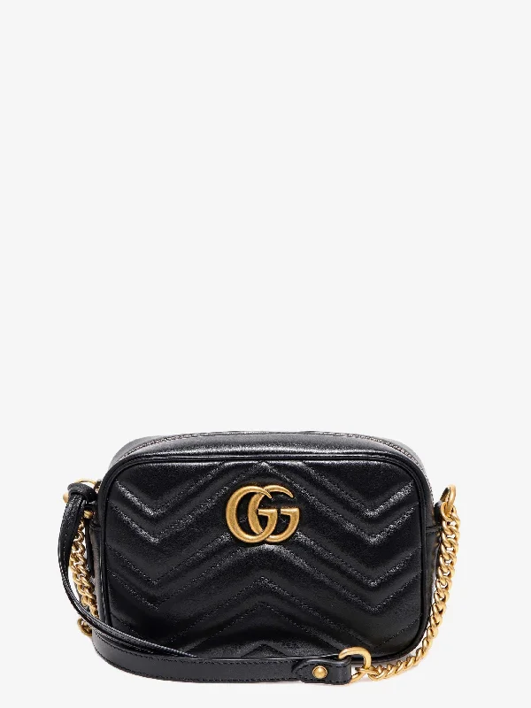 Women Gucci bags with a front - flap pocket for quick - access itemsGucci Woman Gucci Woman Black Shoulder Bags