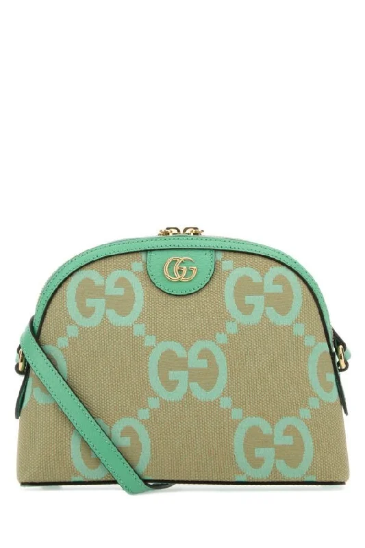 Ladies Gucci shoulder bags with a single - handle designGucci Woman Jumbo Gg Fabric Small Ophidia Crossbody Bag