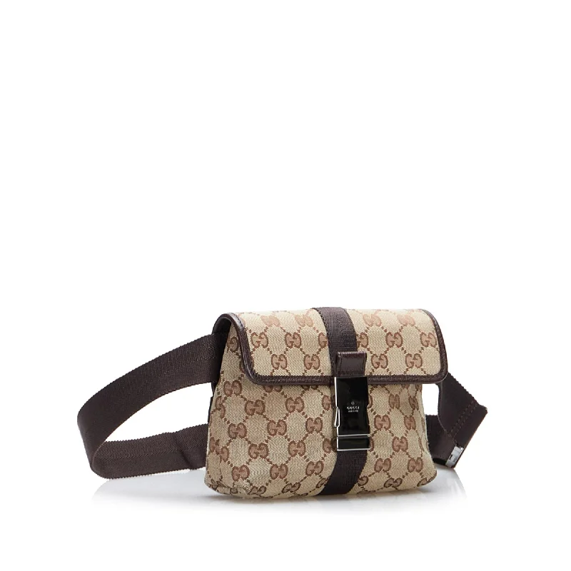 Gucci crossbody bags for women with adjustable leather strapsGucci GG Canvas Belt Bag (SHG-deFkNW)