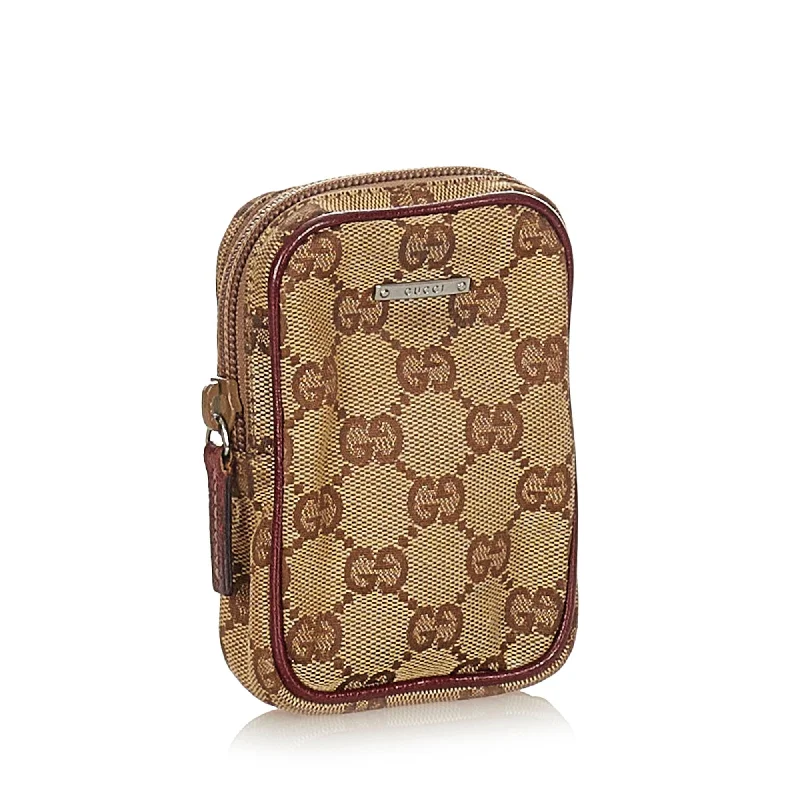 Ladies Gucci handbags with a detachable coin purse insideGucci GG Canvas Cigarette Case (23967)