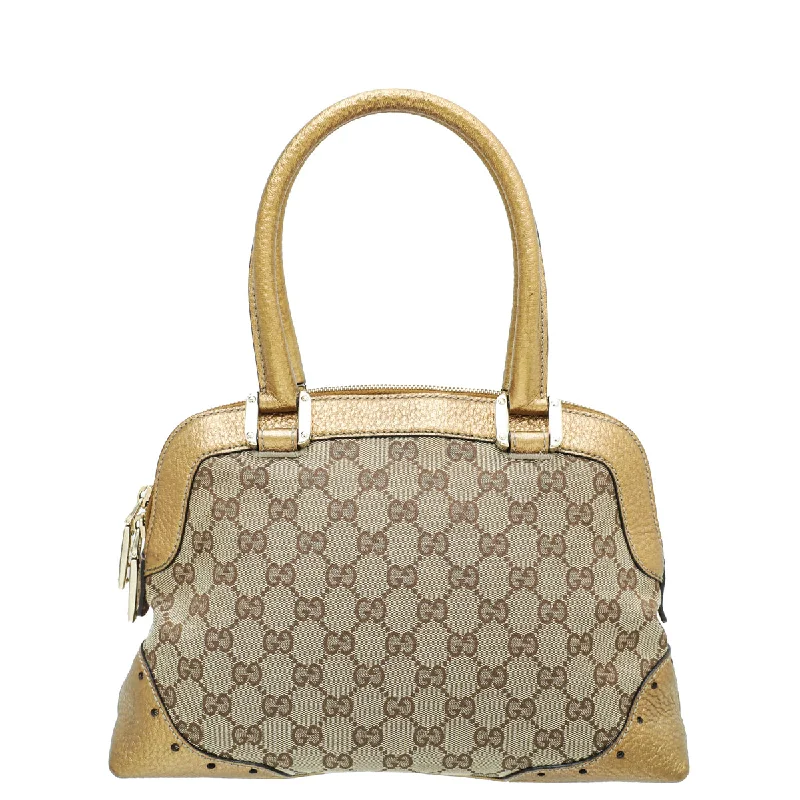 Gucci handbags for women with a metal - framed claspGucci Bicolor GG Punch Tote Bag