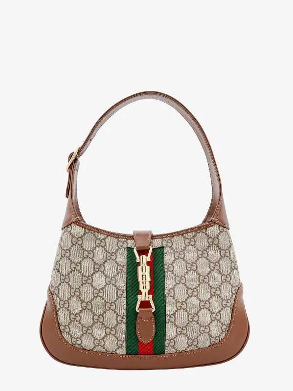 Women Gucci Sylvie bags featuring the signature web stripeGucci Woman Gucci Woman Beige Shoulder Bags