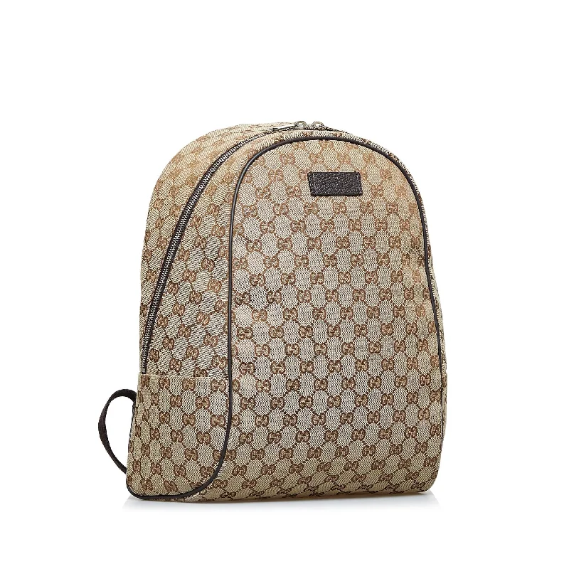 Women Gucci Sylvie bags featuring the signature web stripeGucci GG Canvas Backpack (B5GsuA)