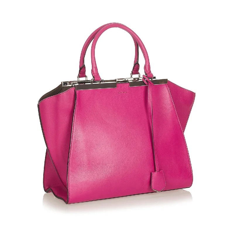 Fendi crossbody bags in a vibrant, neon color for a bold fashion statementFendi 3Jours Leather Satchel (SHG-26955)